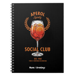 Aperol Spritz Social Club Funny Cute Drinks Design ノートブック