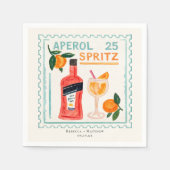 Aperol Spritz Stamp | Italian Wedding Bar スタンダードカクテルナプキン (正面)