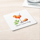 Aperol Summer Party スクエアペーパーコースター (アングル)