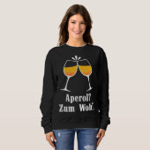 Aperol zum Wohl Aperolikian Saying JGA Sprizz スウェットシャツ (正面フル)