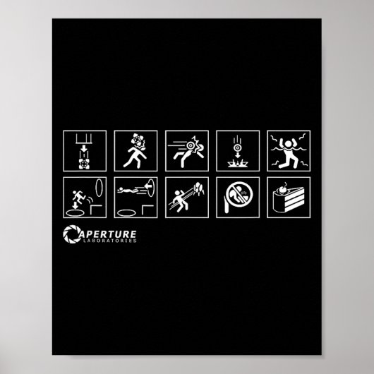 Aperture Labs Jump Into The Rtal For Science Funny ポスター (正面)