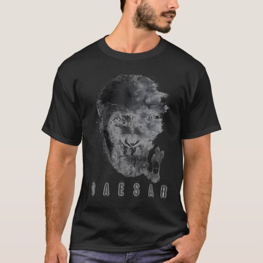 Apesモノクロシーザーの惑星のための戦争 Tシャツ (正面)