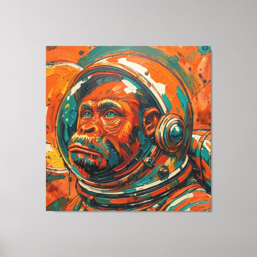 APES IN SPACE-2 キャンバスプリント (正面)