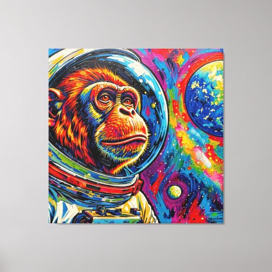 APES IN SPACE-4 キャンバスプリント (正面)