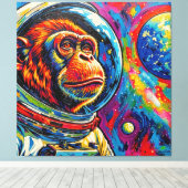 APES IN SPACE-4 キャンバスプリント (インサイチュ (ウッドフロア))