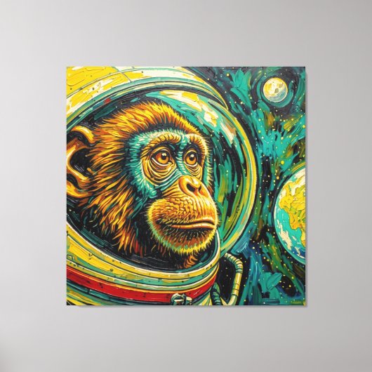 APES IN SPACE-5 キャンバスプリント (正面)