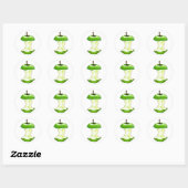 Apfel Apfelgehäuse Apfelbutzen apple core ラウンドシール (シート)