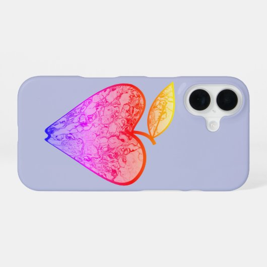 Apfel in Herzform iPhone 16ケース (裏面横)