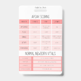 APGARおよびNRPリファレンスナースバッジ バッジ