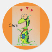 Aph Loves Car ラウンドシール (正面)