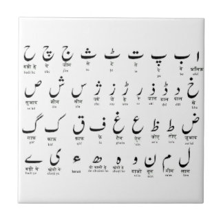 Aphabetのウルドゥー語のタイル タイル