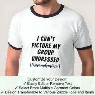 Aphantastic Humor Group Undressed Black フォント Tシャツ