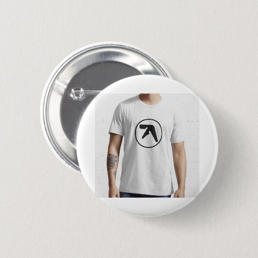Aphex Twin Merchandise Essential Tシャツ 缶バッジ (正面&裏面)