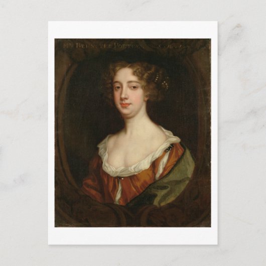 Aphra Behn (1640-89) (キャンバス上の油) ポストカード (正面)