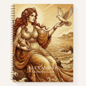 Aphrodite Custom Name Affirmation Journal ノートブック (正面)