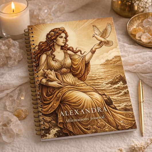 Aphrodite Custom Name Affirmation Journal ノートブック