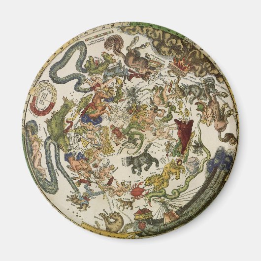 Apianピーターヴィンテージの天文学著天の地図 マグネット (正面)