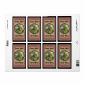 Apiarフォトダイアモンドカスタムハニージャールラベル ラベル (フルシート)