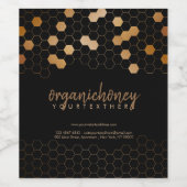 Apiarist Honey Bottle Beewax Candle Gold Honeycomb ワインラベル (シングルラベル)