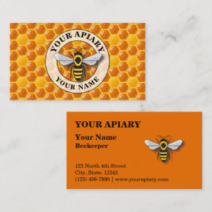 Apiaryの蜜蜂の巣のテンプレート 名刺