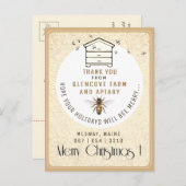 Apiaryサンキュークリスマスホリデーカードハイブビーツ ポストカード (正面/裏面)