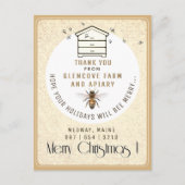 Apiaryサンキュークリスマスホリデーカードハイブビーツ ポストカード (正面)