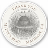 APIARY THANK YOU Label with Skip シール (正面)