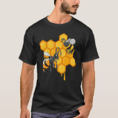 Apiculture Cute Bees Honeycomb Bee Hive Beekeeping Tシャツ (正面)