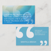 APJアブドルKalamの成功の引用文 名刺 (正面/裏面)