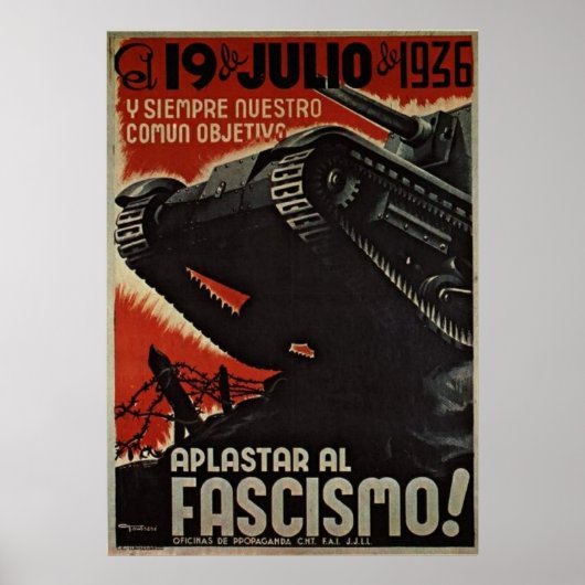 aplastar al fascismo!カルテル(ポスター) ポスター (正面)
