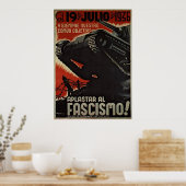aplastar al fascismo!カルテル(ポスター) ポスター (キッチン)