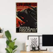 aplastar al fascismo!カルテル(ポスター) ポスター (ホームオフィス)