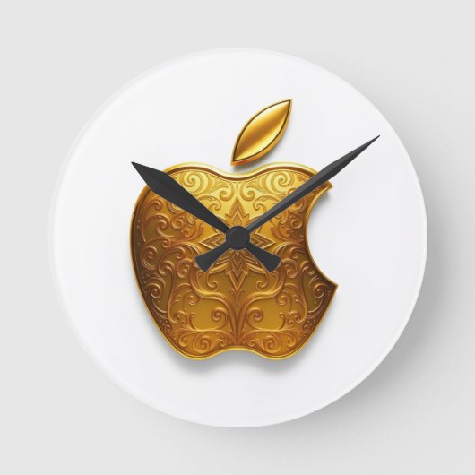 Aplle ラウンド壁時計 (正面)