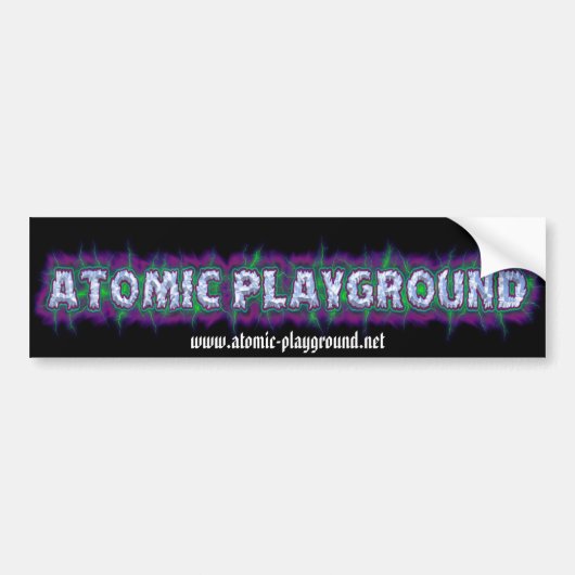 APLogoBumper、www.atomic-playground.net バンパーステッカー (正面)