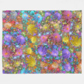 Apoフラワーパワーブランケット フリースブランケット (正面(横))