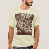 Apocalpyseの古い聖書のプリントの人類の四大災害 Tシャツ (正面)