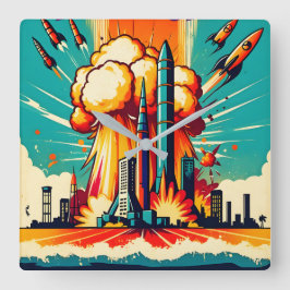 Apocalyptic Blast スクエア壁時計