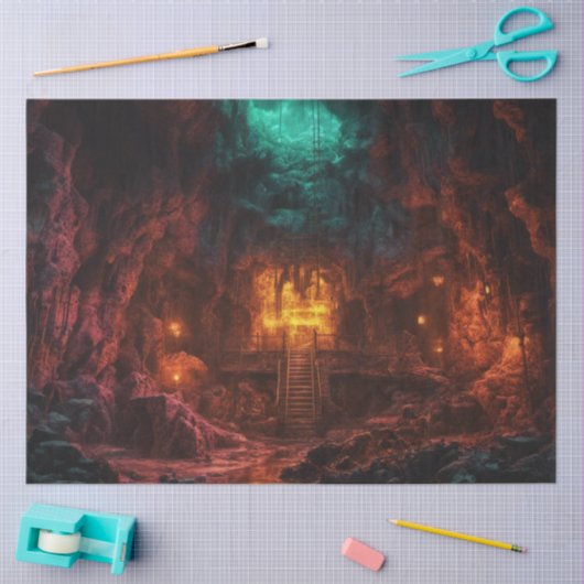 Apocalyptic Fantasy Dungeon Decoupage 薄葉紙 (クラフト)