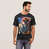 Apocalyptic Rider on a Harley in the American Dese Tシャツ (正面フル)