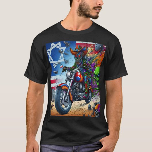 Apocalyptic Rider on a Psychedelic Journey Tシャツ (正面)