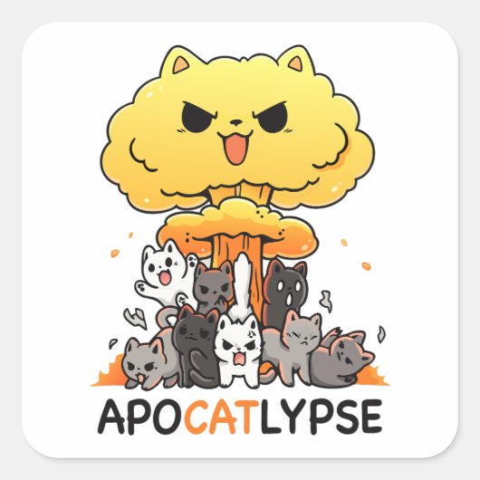 Apocatlypse Cats Lovers スクエアシール (正面)