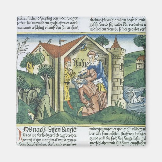 Apocrypha:トビットはスズメの糞で目がくらむ マグネット (正面)