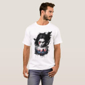 Apokalypse Girl Dark Art Design Tシャツ (正面フル)
