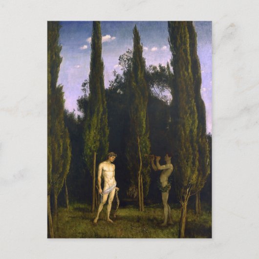 ApolloとMarsyas by Hans Thoma Postages ポストカード (正面)