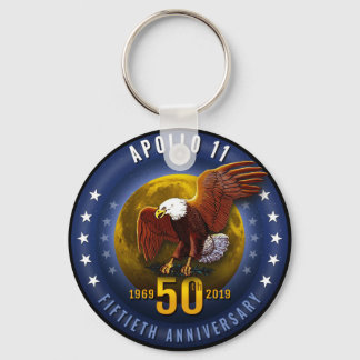Apollo 11 50th Anniversary Starfield Moon Eagle - キーホルダー