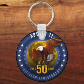 Apollo 11 50th Anniversary Starfield Moon Eagle - キーホルダー (正面)