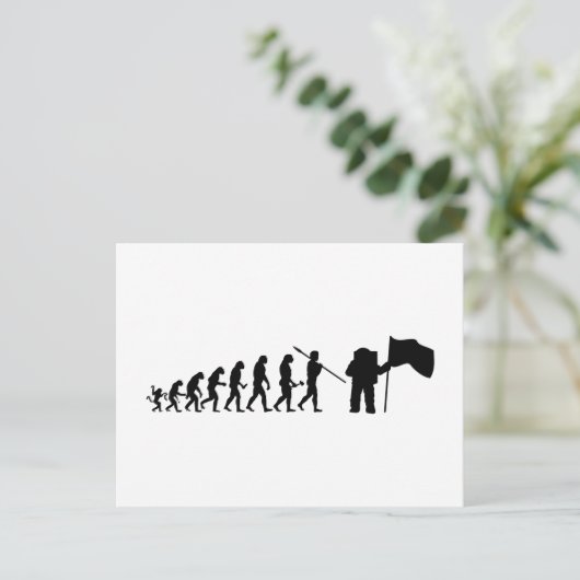 Apollo 11 Mondlandung Evolutionstheorie  ポストカード (スタンド正面)