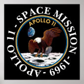 Apollo 11 Space Mission 1969 Insignia ポスター (正面)