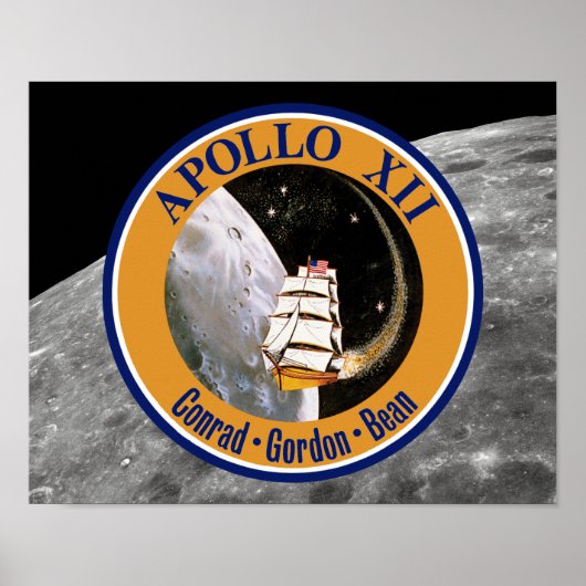 Apollo 12 Mission Patch Logo ポスター (正面)