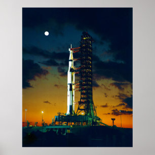 Apollo 4 Saturn V on Pad A Launch Complex 39 ポスター